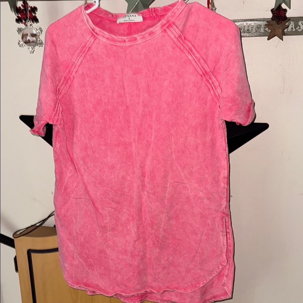 Zenana Outfitters Coral Short Sleeve Top